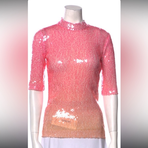 Stella McCartney Pink Sequin Blouse - Picture 2 of 2